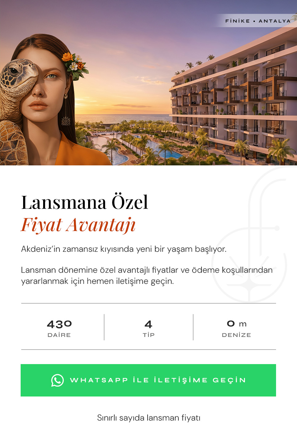 FINORA Lansman - WhatsApp ile iletişime geçin